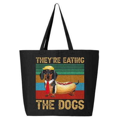 They’Re Eating The Dogs 2024 Retro Funny Dachshund Weiner Gift 25L Jumbo Tote