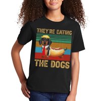 They’Re Eating The Dogs 2024 Retro Funny Dachshund Weiner Gift Kids T-Shirt