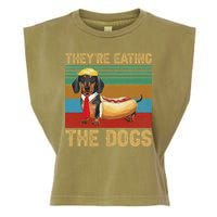 They’Re Eating The Dogs 2024 Retro Funny Dachshund Weiner Gift Garment-Dyed Women's Muscle Tee
