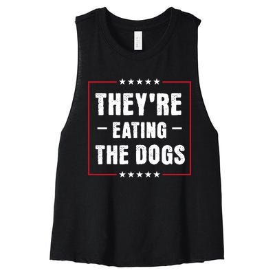 Theyre Eating The Dogs Women's Racerback Cropped Tank