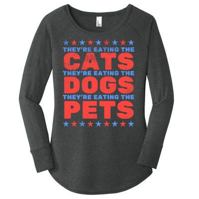 TheyRe Eating The Dogs Eating The Cats Election 2024 Women's Perfect Tri Tunic Long Sleeve Shirt