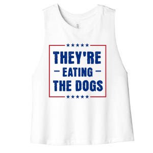 Theyre Eating The Dogs Women's Racerback Cropped Tank