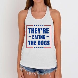 Theyre Eating The Dogs Women's Knotted Racerback Tank