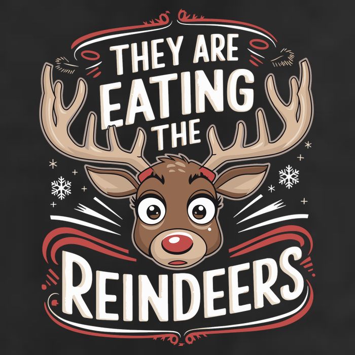 TheyRe Eating The Reindeers Funny Christmas 11oz C Handle Ceramic Mug