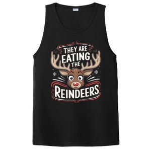 TheyRe Eating The Reindeers Funny Christmas PosiCharge Competitor Tank