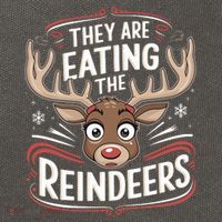 TheyRe Eating The Reindeers Funny Christmas Cotton Canvas Backpack