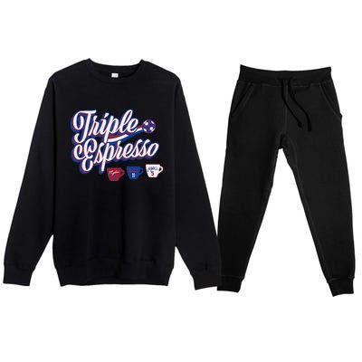 Triple Espresso Premium Crewneck Sweatsuit Set