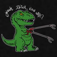 TRex Evolved T Rex With Grabbers Ladies PosiCharge Tri-Blend Wicking Tank