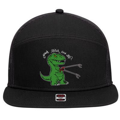 TRex Evolved T Rex With Grabbers 7 Panel Mesh Trucker Snapback Hat