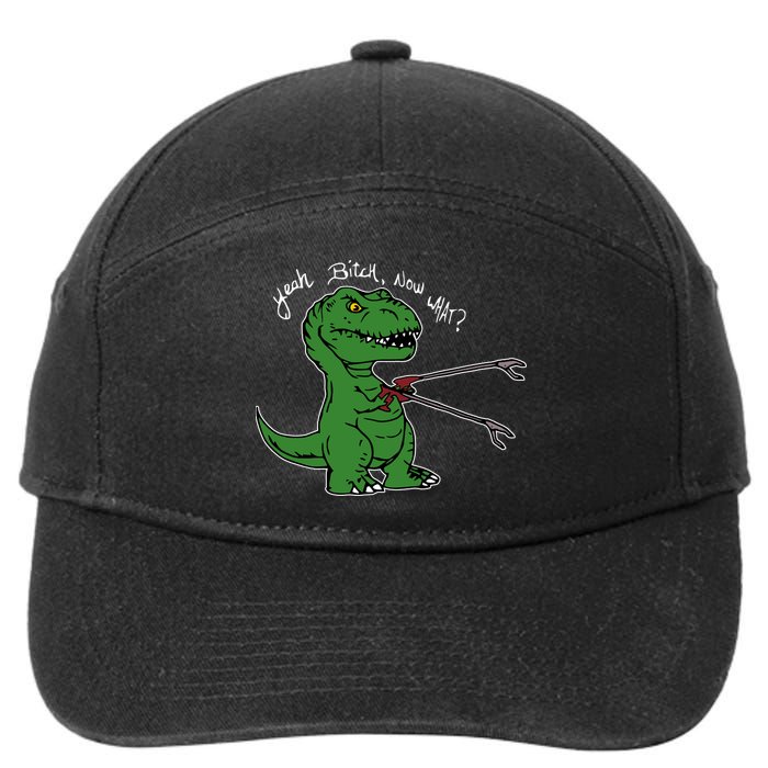 TRex Evolved T Rex With Grabbers 7-Panel Snapback Hat