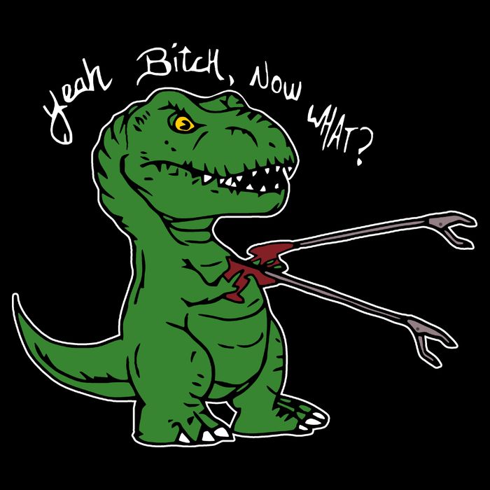 TRex Evolved T Rex With Grabbers Drawstring Bag
