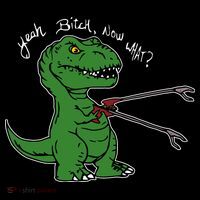 TRex Evolved T Rex With Grabbers Sustainable Beanie