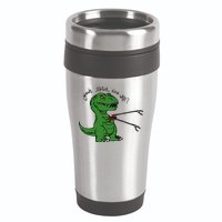 TRex Evolved T Rex With Grabbers 16oz Travel Tumbler