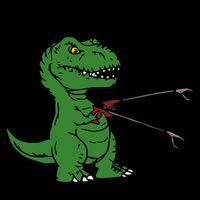 TRex Evolved T Rex With Grabbers 16oz Travel Tumbler