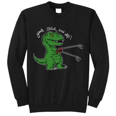 TRex Evolved T Rex With Grabbers Tall Sweatshirt