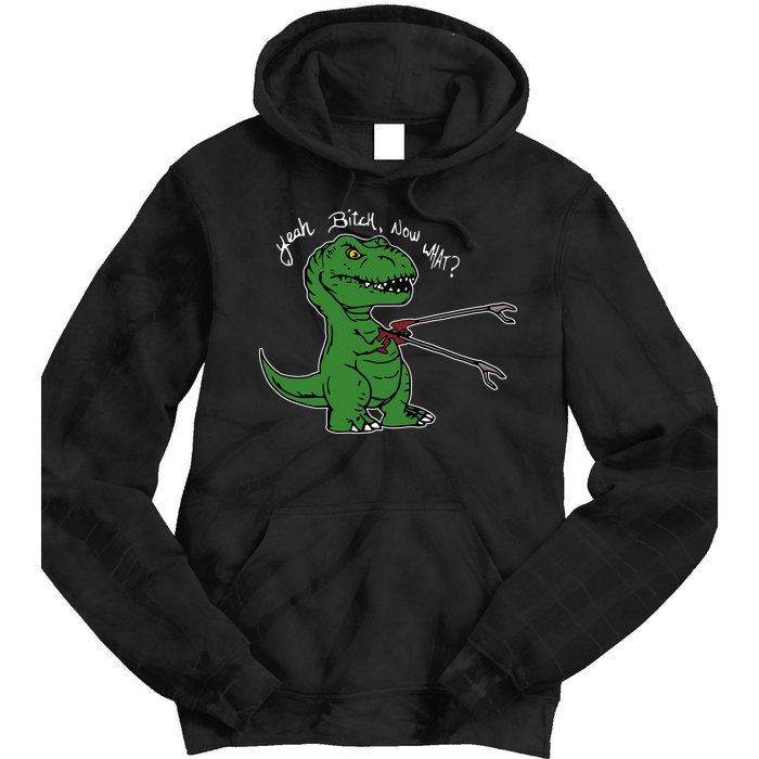 TRex Evolved T Rex With Grabbers Tie Dye Hoodie