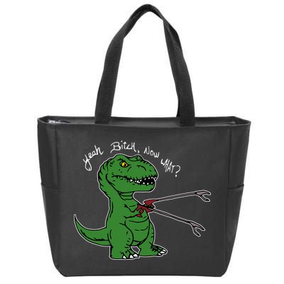 TRex Evolved T Rex With Grabbers Zip Tote Bag
