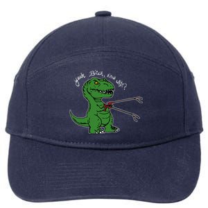 TRex Evolved T Rex With Grabbers 7-Panel Snapback Hat