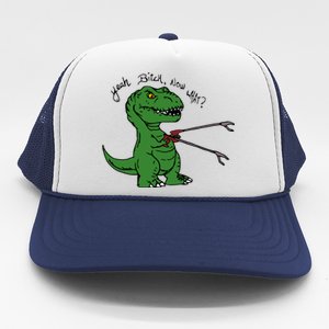 TRex Evolved T Rex With Grabbers Trucker Hat