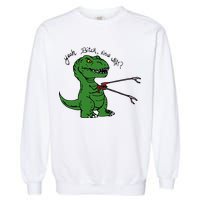 TRex Evolved T Rex With Grabbers Garment-Dyed Sweatshirt