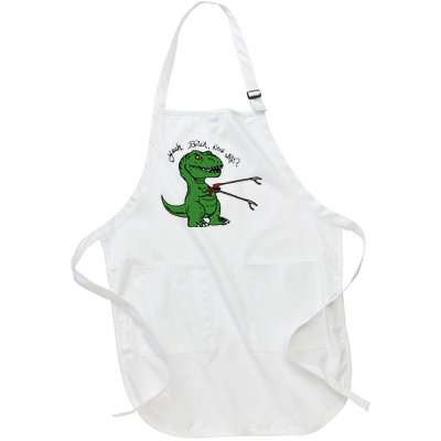 TRex Evolved T Rex With Grabbers Full-Length Apron With Pockets