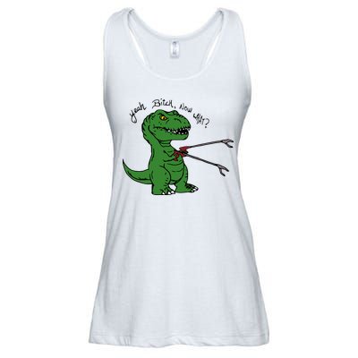 TRex Evolved T Rex With Grabbers Ladies Essential Flowy Tank