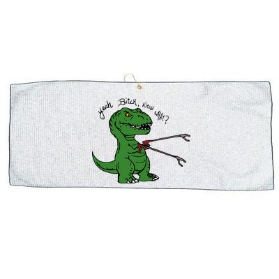 TRex Evolved T Rex With Grabbers Large Microfiber Waffle Golf Towel