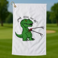TRex Evolved T Rex With Grabbers Golf Towel