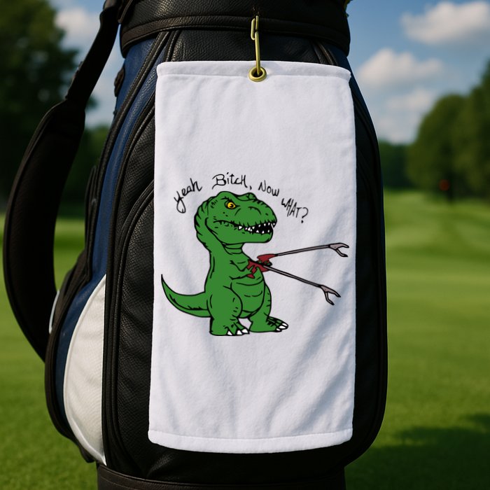 TRex Evolved T Rex With Grabbers Golf Towel