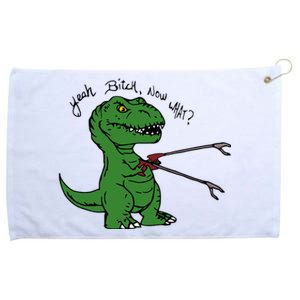 TRex Evolved T Rex With Grabbers Grommeted Golf Towel