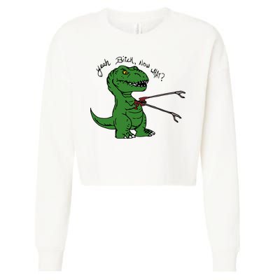 TRex Evolved T Rex With Grabbers Cropped Pullover Crew
