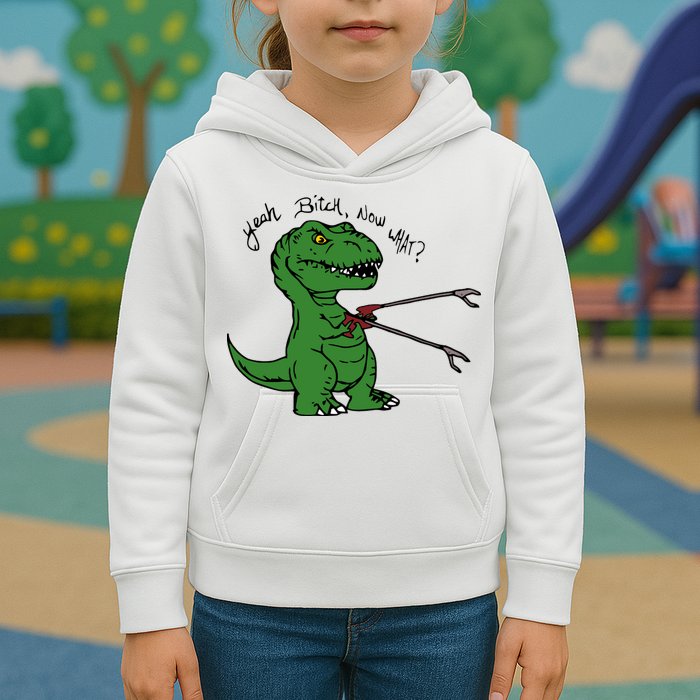 TRex Evolved T Rex With Grabbers Kids Hoodie