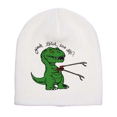 TRex Evolved T Rex With Grabbers Short Acrylic Beanie