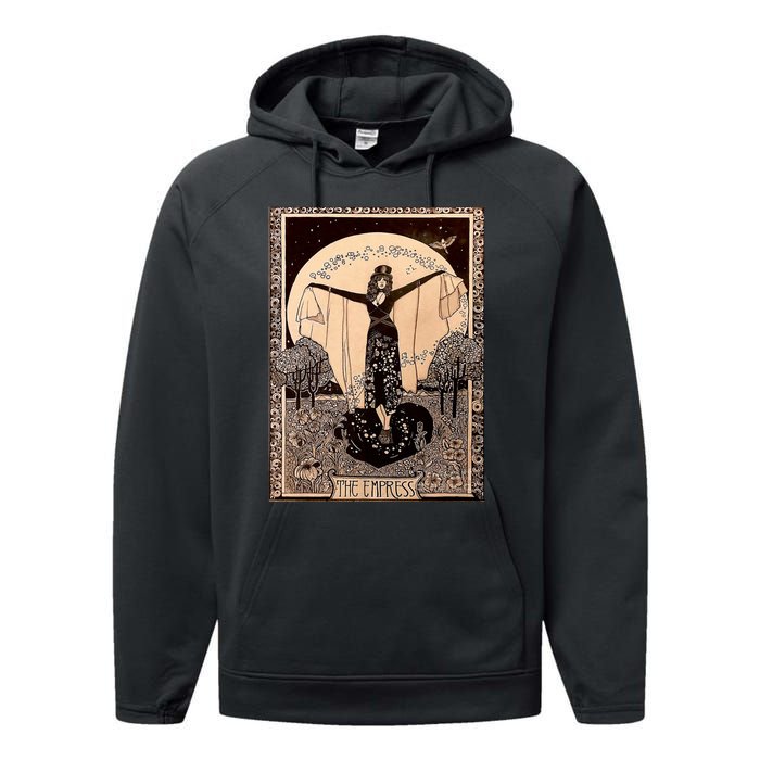 The Empress Tarot Card Performance Fleece Hoodie