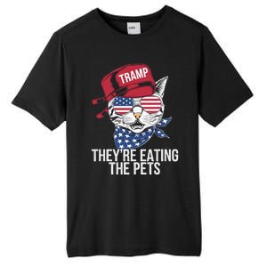 Theyre Eating The Pets Funny Cat Trump Tall Fusion ChromaSoft Performance T-Shirt