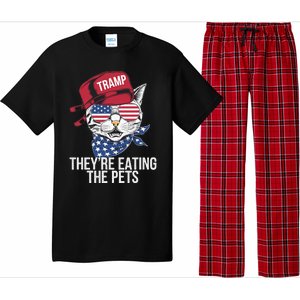 Theyre Eating The Pets Funny Cat Trump Pajama Set