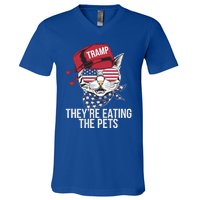 Theyre Eating The Pets Funny Cat Trump V-Neck T-Shirt