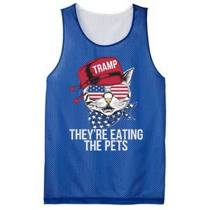 Theyre Eating The Pets Funny Cat Trump Mesh Reversible Basketball Jersey Tank