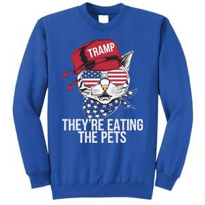 Theyre Eating The Pets Funny Cat Trump Tall Sweatshirt