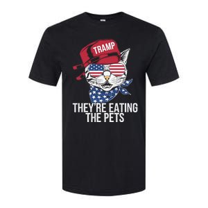 Theyre Eating The Pets Funny Cat Trump Softstyle CVC T-Shirt