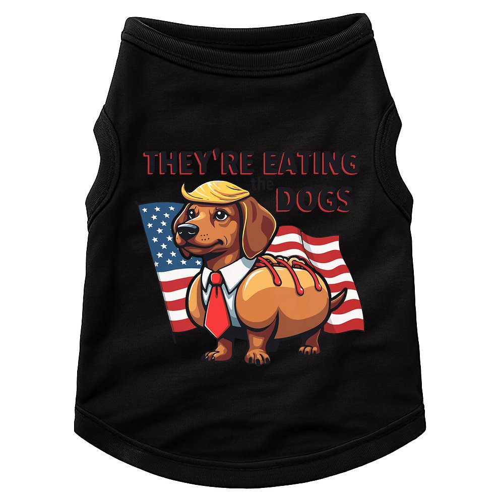 TheyRe Eating The Dogs Trump Hot Dog Doggie Tank