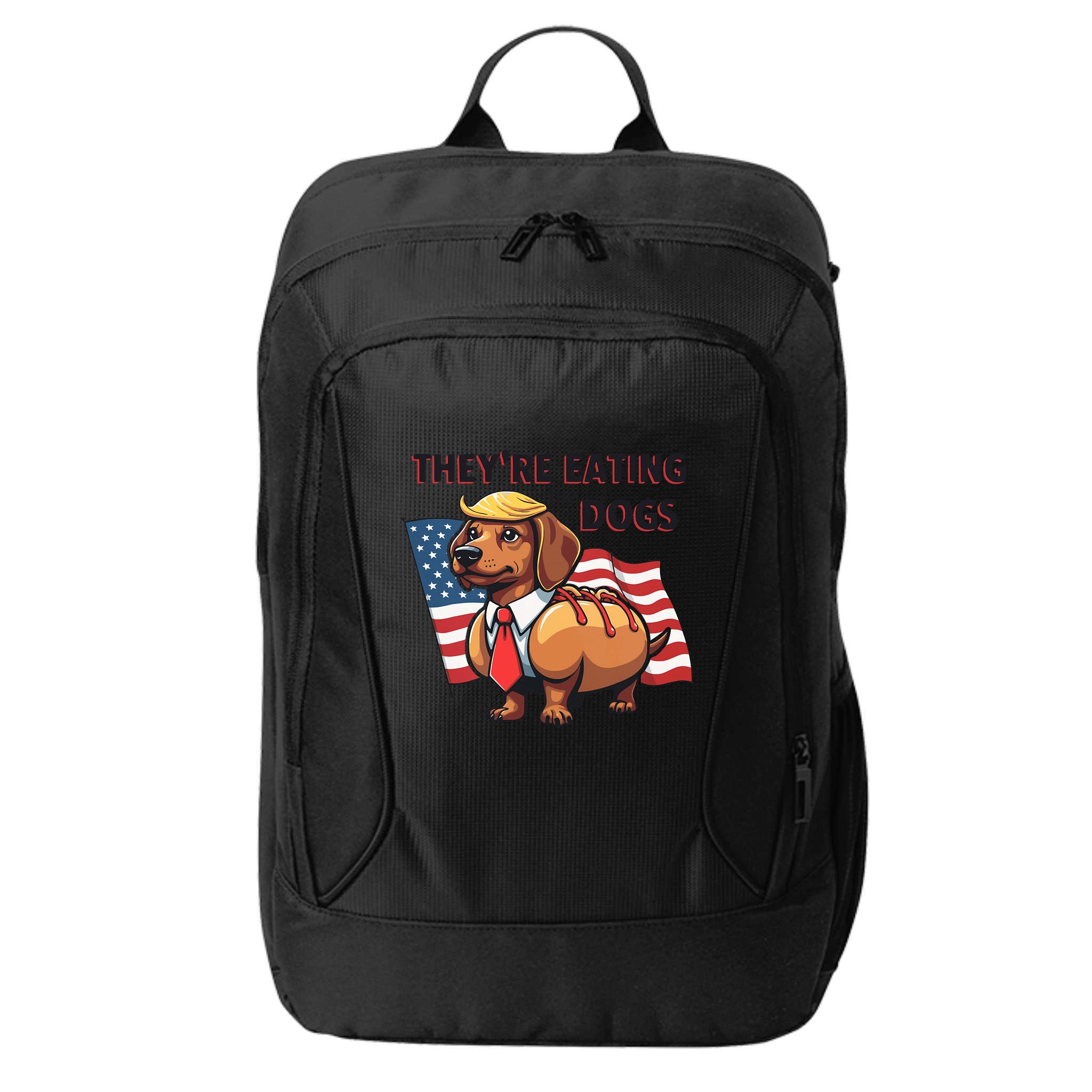TheyRe Eating The Dogs Trump Hot Dog City Backpack