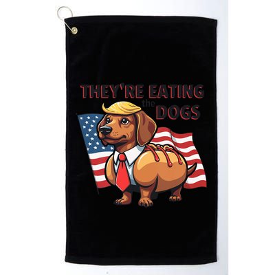 TheyRe Eating The Dogs Trump Hot Dog Golf Towel
