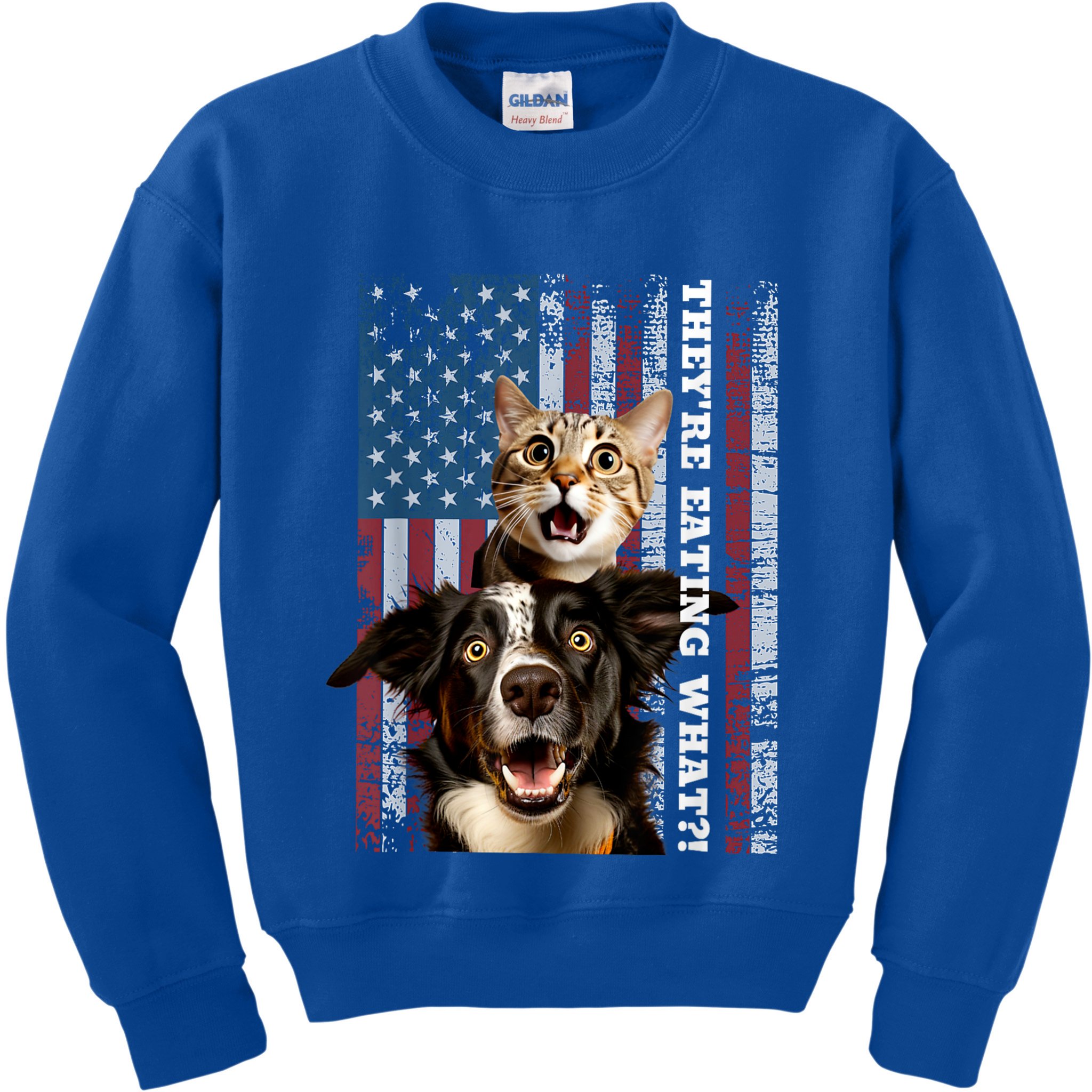 TheyRe Eating The Dogs Cats Pets Save Our Pets Trump Funny Kids Sweatshirt