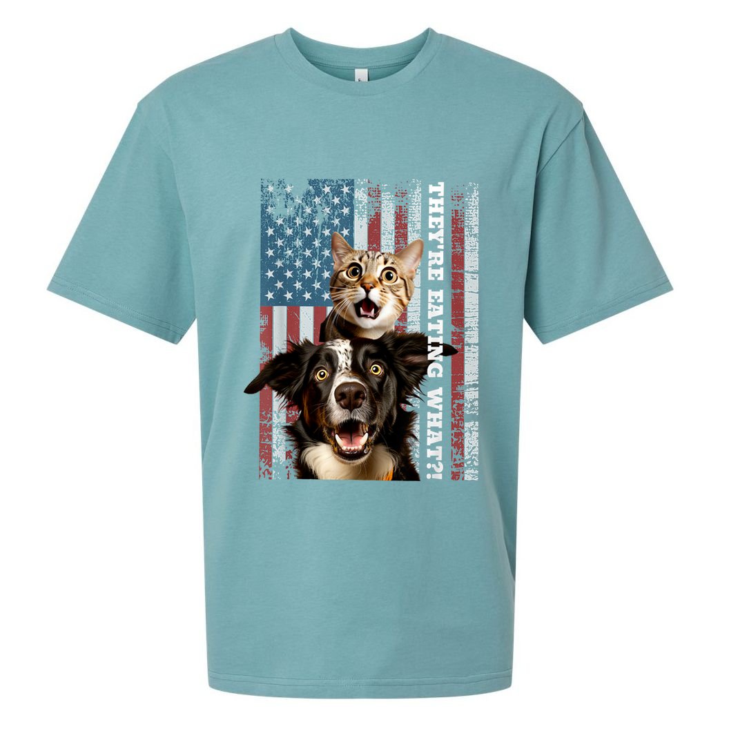 TheyRe Eating The Dogs Cats Pets Save Our Pets Trump Funny Sueded Cloud Jersey T-Shirt