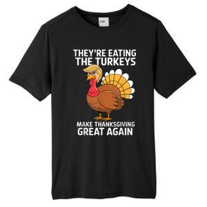 TheyRe Eating The Turkeys Funny Turkey Thanksgiving Tall Fusion ChromaSoft Performance T-Shirt