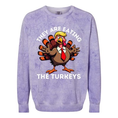 TheyRe Eating The Turkeys Colorblast Crewneck Sweatshirt