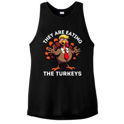 TheyRe Eating The Turkeys Ladies PosiCharge Tri-Blend Wicking Tank