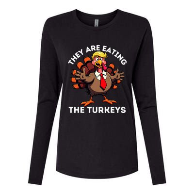 TheyRe Eating The Turkeys Womens Cotton Relaxed Long Sleeve T-Shirt