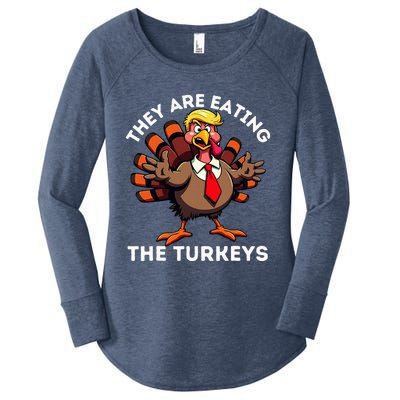 TheyRe Eating The Turkeys Women's Perfect Tri Tunic Long Sleeve Shirt